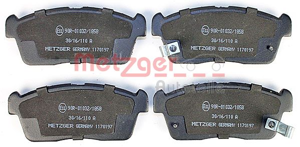 METZGER 1170197 Bremsbelagsatz, Scheibenbremse